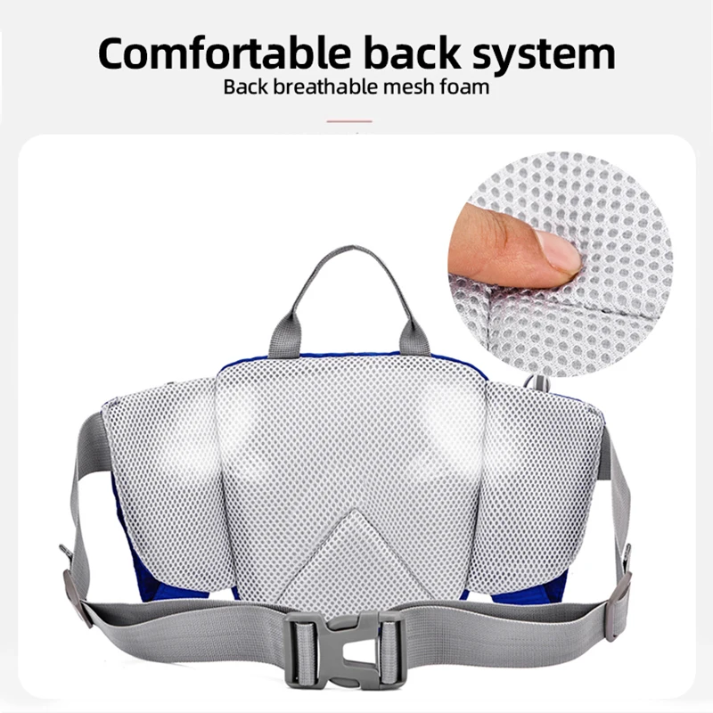 Bolsa de cintura para taza de pesca, escalada, ciclismo, senderismo, correr, deportes al aire libre, bolsa de pecho, botella de agua portátil, hervidor, paquete cruzado para teléfono - imagen 5
