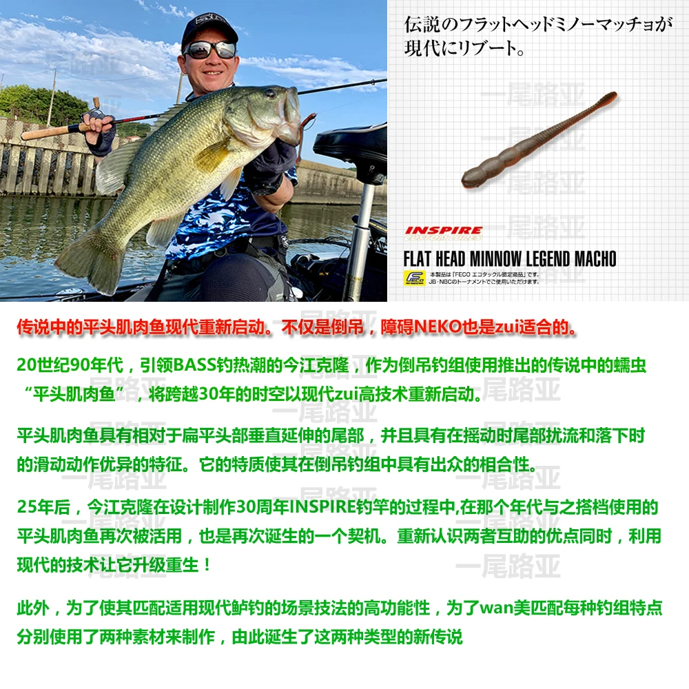 Anzuelo de plomo japonés EVERGREEN EG Imai clon LEGENDMACHO4-inch, nuevo cebo blando Luya, al revés - imagen 5