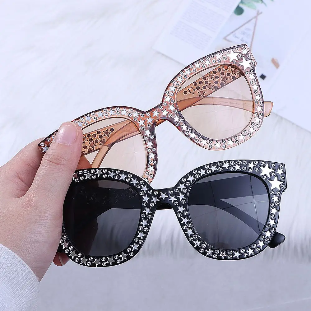 Gafas de sol cuadradas con cristales de diamante brillante para mujer, gafas de sol de gran tamaño, gafas de sol para mujer - imagen 3