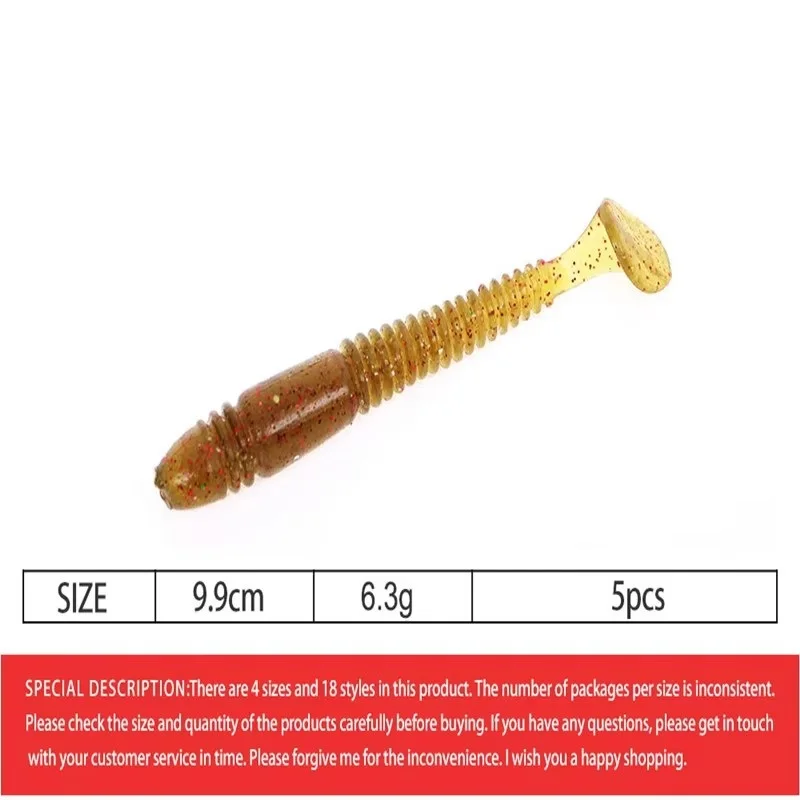 NGB 5 uds señuelo de pesca suave 9,9 Cm 6,3G señuelo Minnow cebo de pesca de lubina para accesorios de aparejos de pesca de carpa - imagen 3