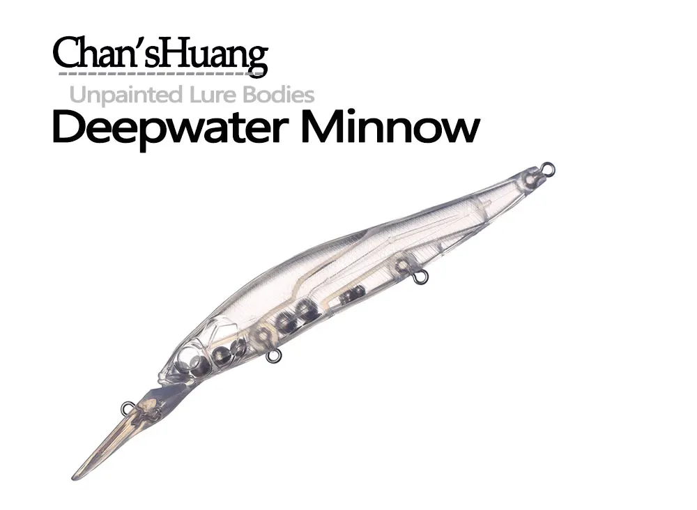 Cuerpos de señuelos sin pintar aguas profundas minnow