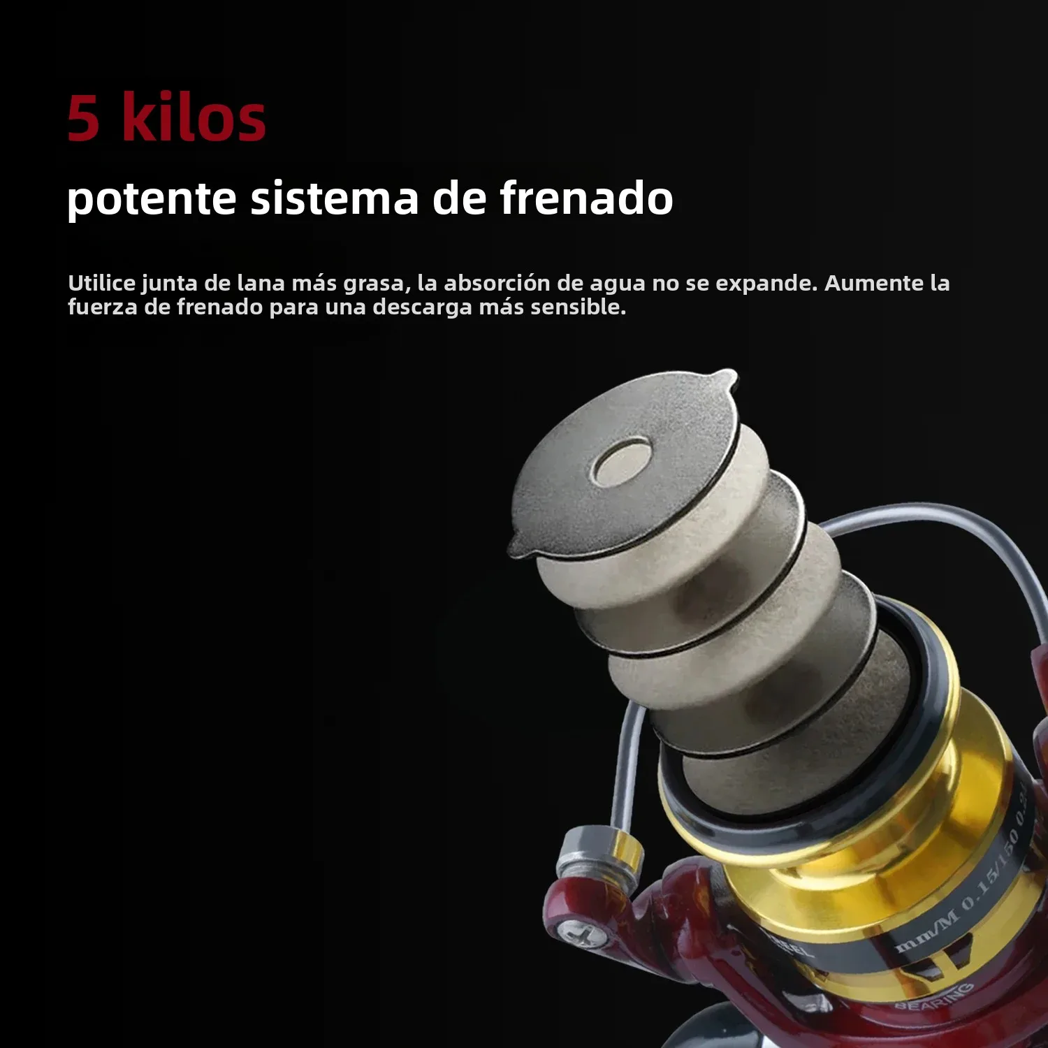 Huidiao carrete giratorio ultraligero 149g/5,26oz 4,8:1 relación de engranaje carrete de pesca en hielo portátil carrete de Metal mango plegable de un botón - imagen 5