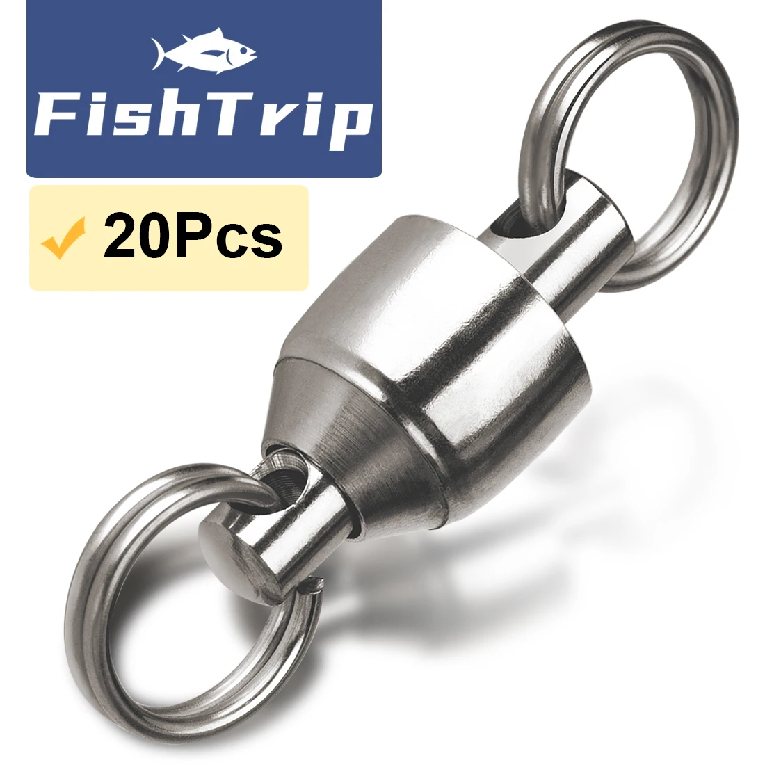 Giratorio FishTrip Ball Bearing con Anillo Split – Acero Inoxidable