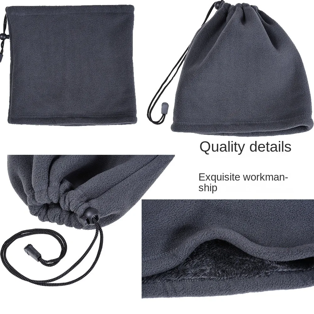 Cubierta cálida para el cuello, calentador de cuello grueso, babero para montar a prueba de viento, bufanda térmica, tubo más cálido para hombres y mujeres