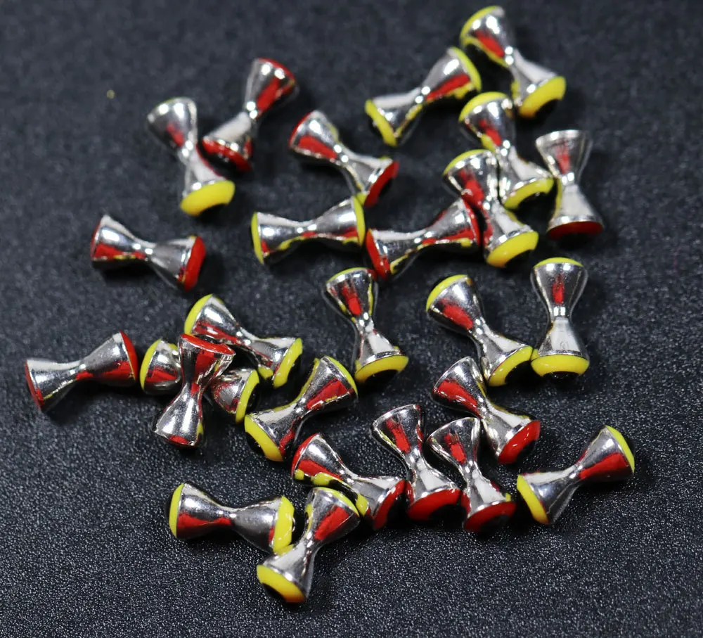 Mancuernas de cobre 3D, Ojo de pesca, reloj de arena, Ojos de pez, gancho de mosca, herramienta de encuadernación, materiales de atado, aparejos de Fsishing, 5 unidades por lote - imagen 5