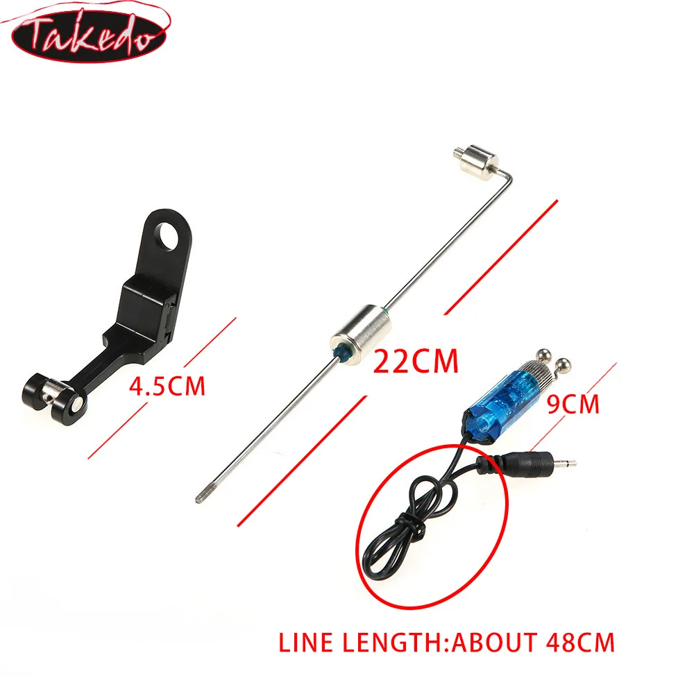 TAKEDO YD01 pesca de carpa alarma de mordida indicador iluminado receptor de señal colgador Swinger 4 colores herramienta de pesca nocturna - imagen 3