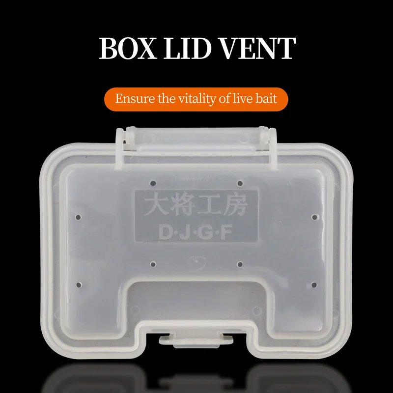 ZYZ-caja de almacenamiento de cebo vivo, señuelo de pesca transparente, versos de tierra, Estuches de almacenamiento de gusanos rojos, caja Livebait portátil, accesorios de pesca - imagen 4