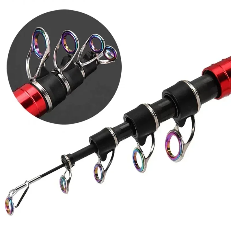 Caña de pescar telescópica de 2,1 M-4,5 M, caña de pescar giratoria de carbono de 15kg, barco de agua salada y dulce, caña de Baitcasting para surf y agua dulce - imagen 3