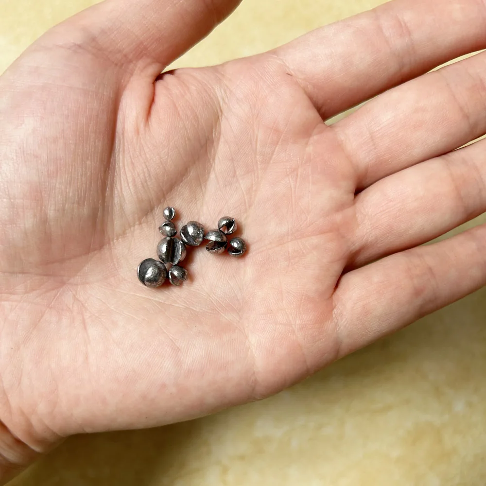 DNDYUJU 250 Uds 0,2g-1,7g juego de plomo pesca de carpa sólido ovalado tiro dividido plomo explosión señuelo de pesca peso accesorios herramientas - imagen 4