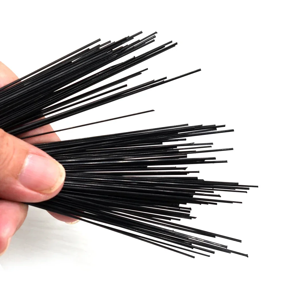 MNFT 200 Uds 10cm pesca mosca atado insecto pierna Material negro/0,6mm y 0,3mm blanco/0,8mm - imagen 2