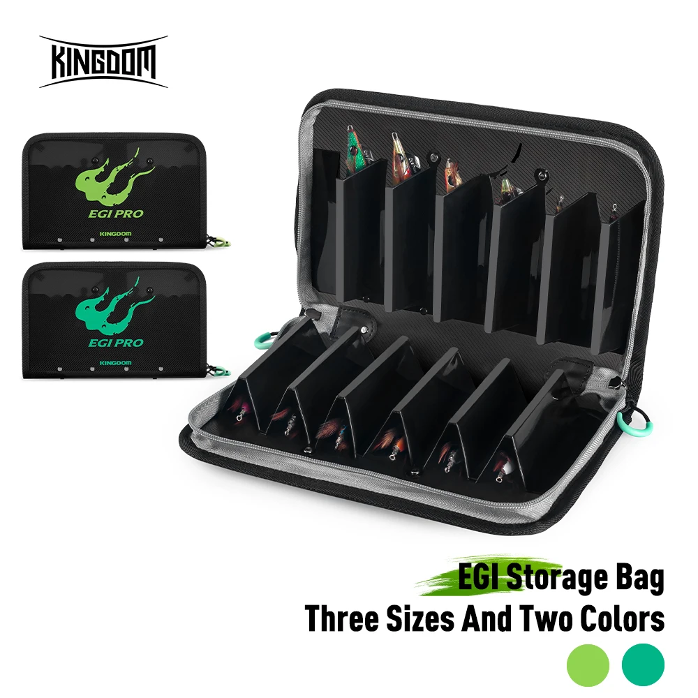 Bolsa de pesca Kingdom, bolsa de pulpo Egi, caja de almacenamiento de plantilla de calamar, 6/12/40 Uds., bolsa de señuelo duro, bolsa de aparejos de pesca de agua dulce y de mar - imagen 2