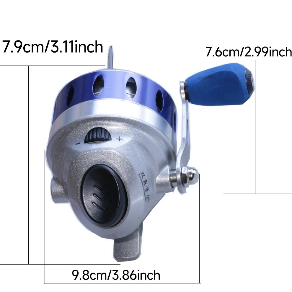 Carrete de pesca de Metal cerrado para exteriores, tirachinas Shoot Fish, carrete de Metal con línea PE 4,3: 1 6 #55M Spincast - imagen 3
