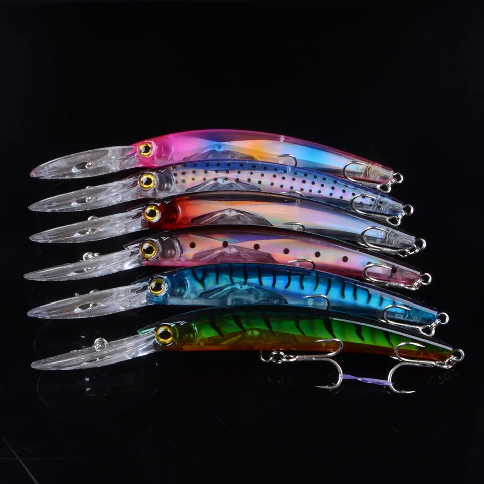 ALASICKA 24g/17cm señuelo de pesca de pececillo de plástico duro Crankbait grande cebo Artificial Peche Bass Trolling Pike carpa señuelos Accesorios - imagen 3