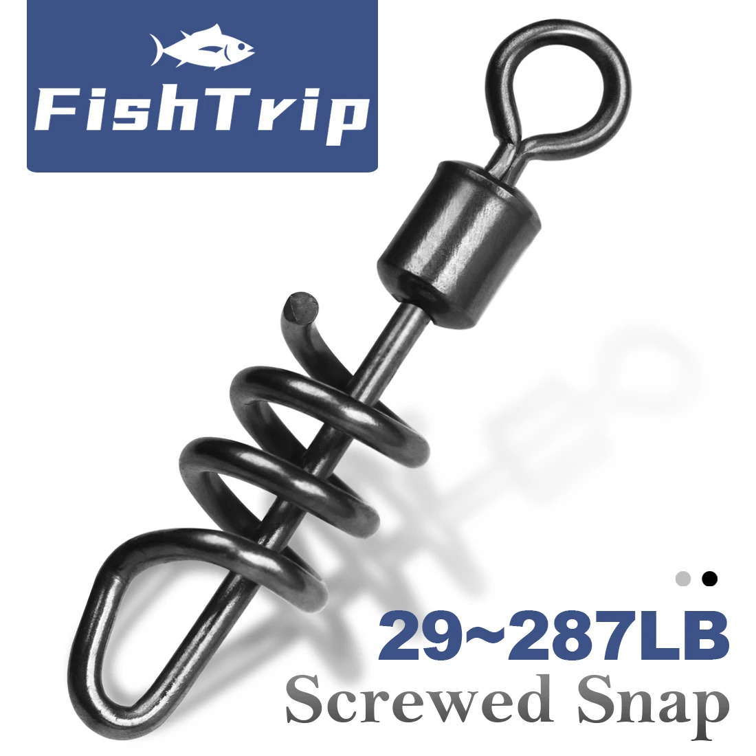 FishTrip-Sacacorchos de pesca de acero inoxidable, giratorio, 25 piezas ~ 100 piezas