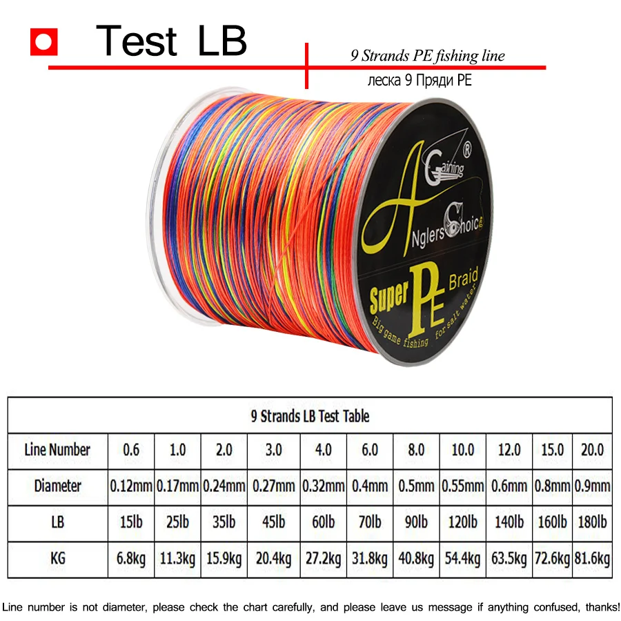Línea de pesca trenzada de 9 hebras, hilo multifilamento Multicolor de 1000m y 1500m para carpa, Material japonés superfuerte - imagen 3
