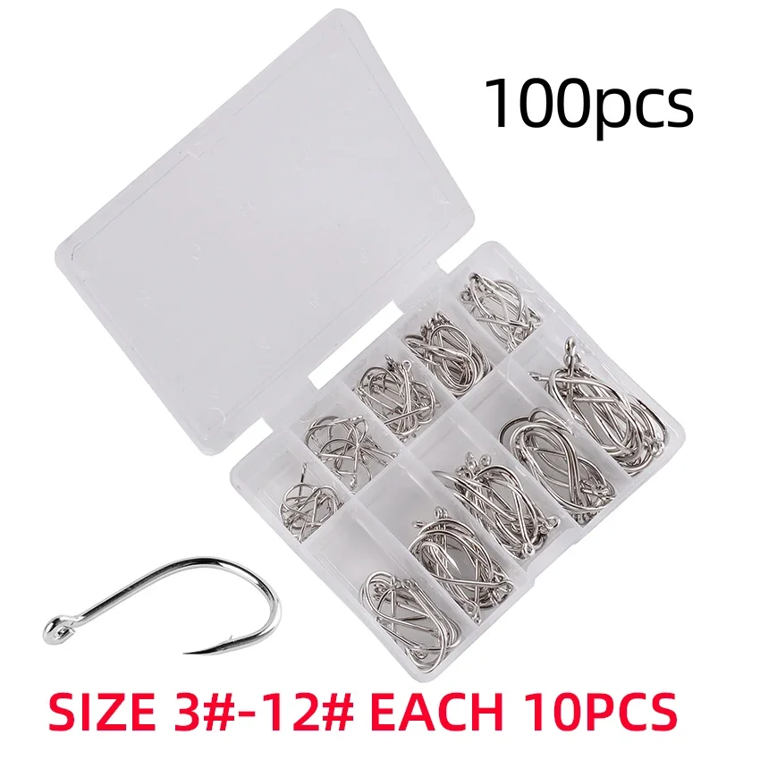 100pcs silver hooks