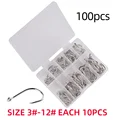 100pcs silver hooks