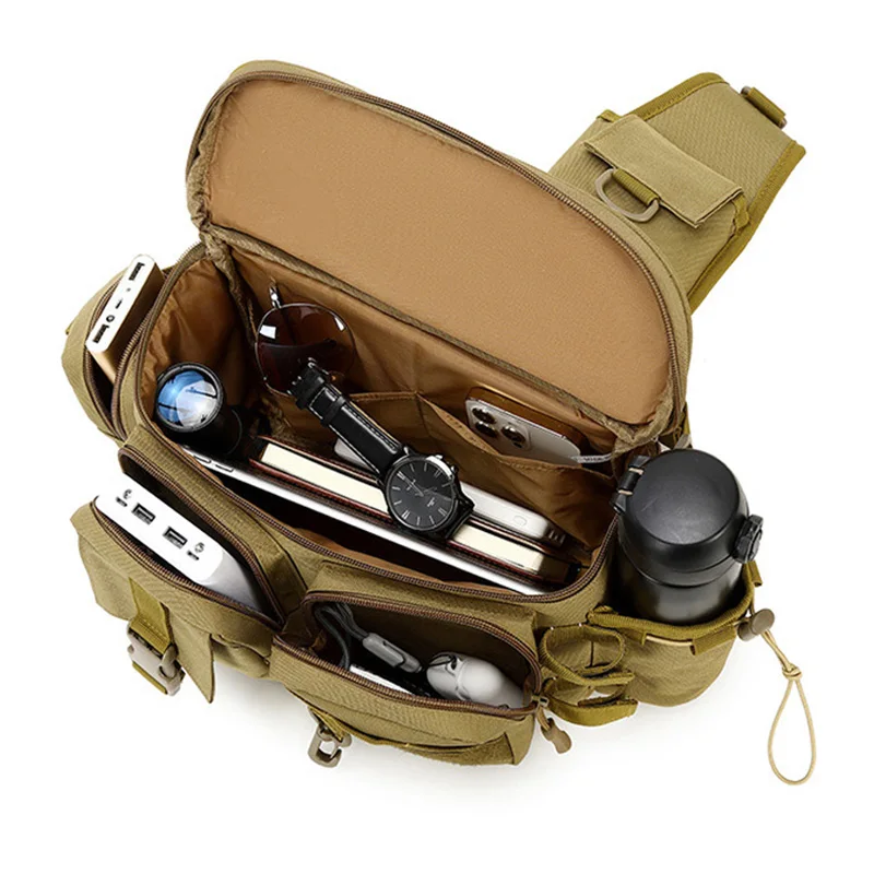 Bolsa multifuncional para acampar y pescar para hombre, bolso táctico para exteriores, bandolera para la cintura, equipo de pesca, bolsas de almacenamiento XA207G - imagen 4
