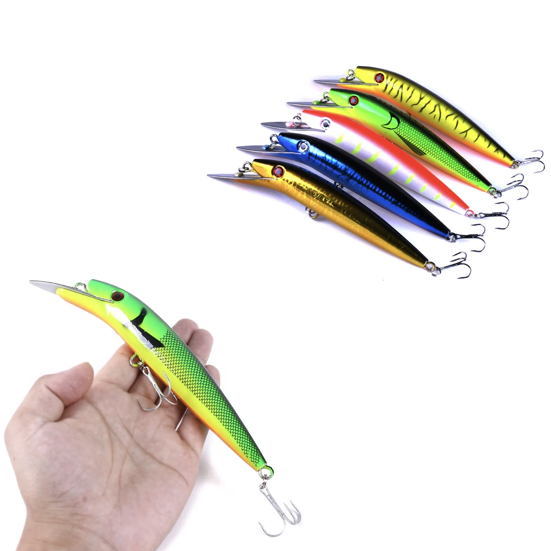 Señuelo de pesca Wobbler de 197MM y 45G, Crankbait grande, pececillo, Peche, lubina, curricán, cebo Artificial, Lucio, carpa - imagen 3
