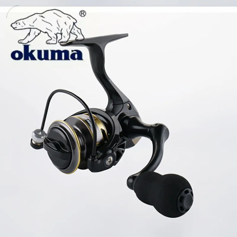 OKUMA Mini rueda giratoria 500-800 Micro rueda de pesca rueda de sedal caña de pescar en roca pesca en balsa - imagen 5