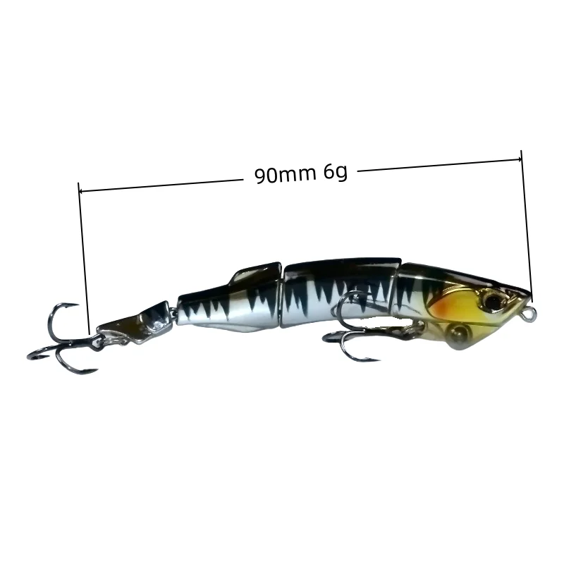 Swimbait articulado profesional, 90mm, 6g, lápiz que se hunde, señuelo de pesca para caminar al perro, cebo duro Artificial para Lucio, lubina, aparejos de perca - imagen 2
