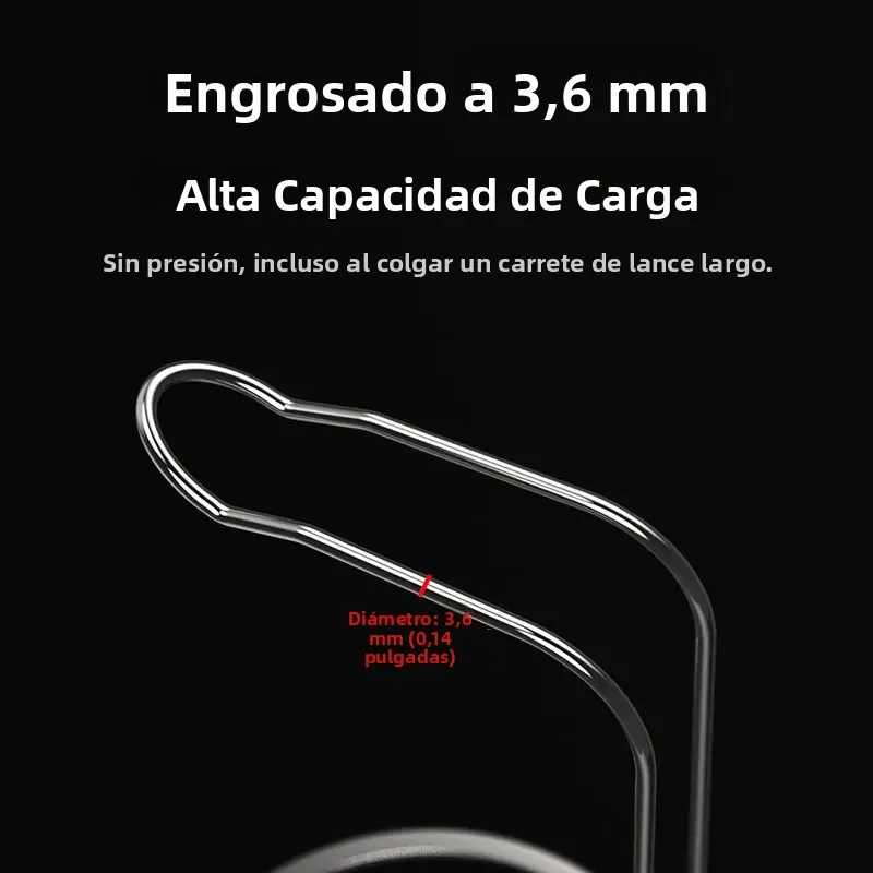 Expositor Metálico para Carrete Spinning – Acero Inoxidable Infantil - imagen 2