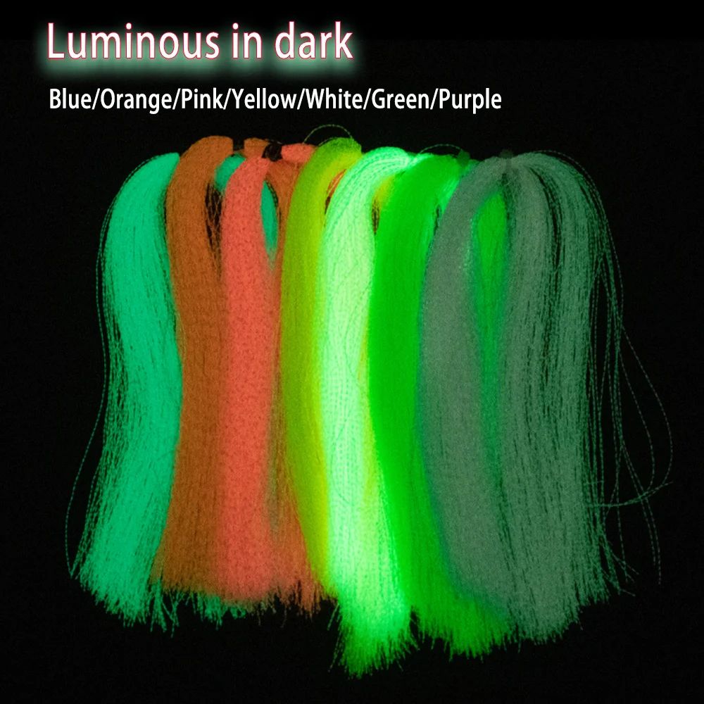 Wifreo luminoso holográfico cristal Flash oropel Flashabou atado de moscas Material Lucio trucha serpentinas plantilla anzuelo de pesca fabricación de señuelos - imagen 5