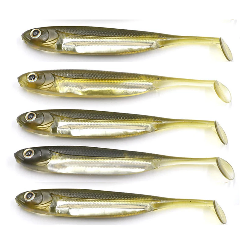 PRO BEROS 5 uds señuelo de pesca suave cebo de silicona 6g/10g Shad Wobbler artesanía pez de goma Swimbait para lubina perca Pike Zander - imagen 3