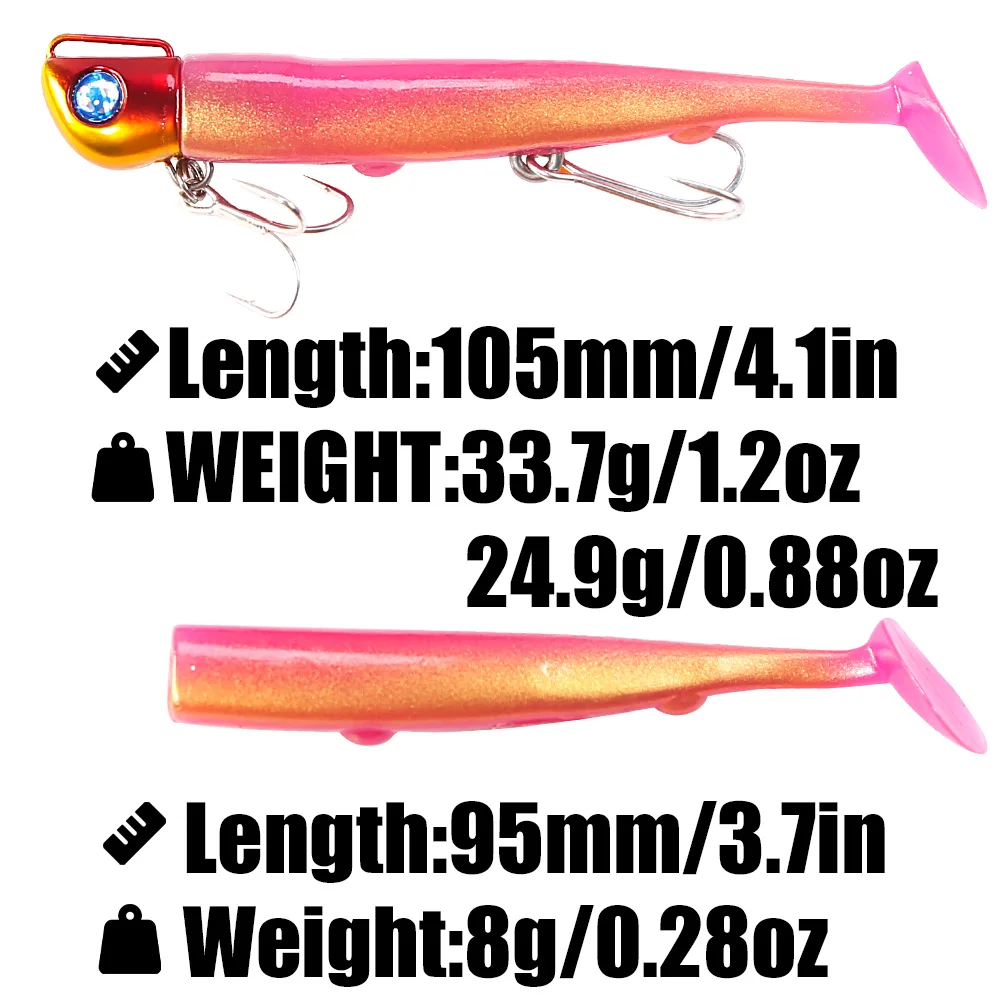 B & U SAND EEL 33G agua salada suave señuelo de pesca cola Jig Head gancho Minnow cebo Artificial lubina Swimbait aparejos - imagen 3