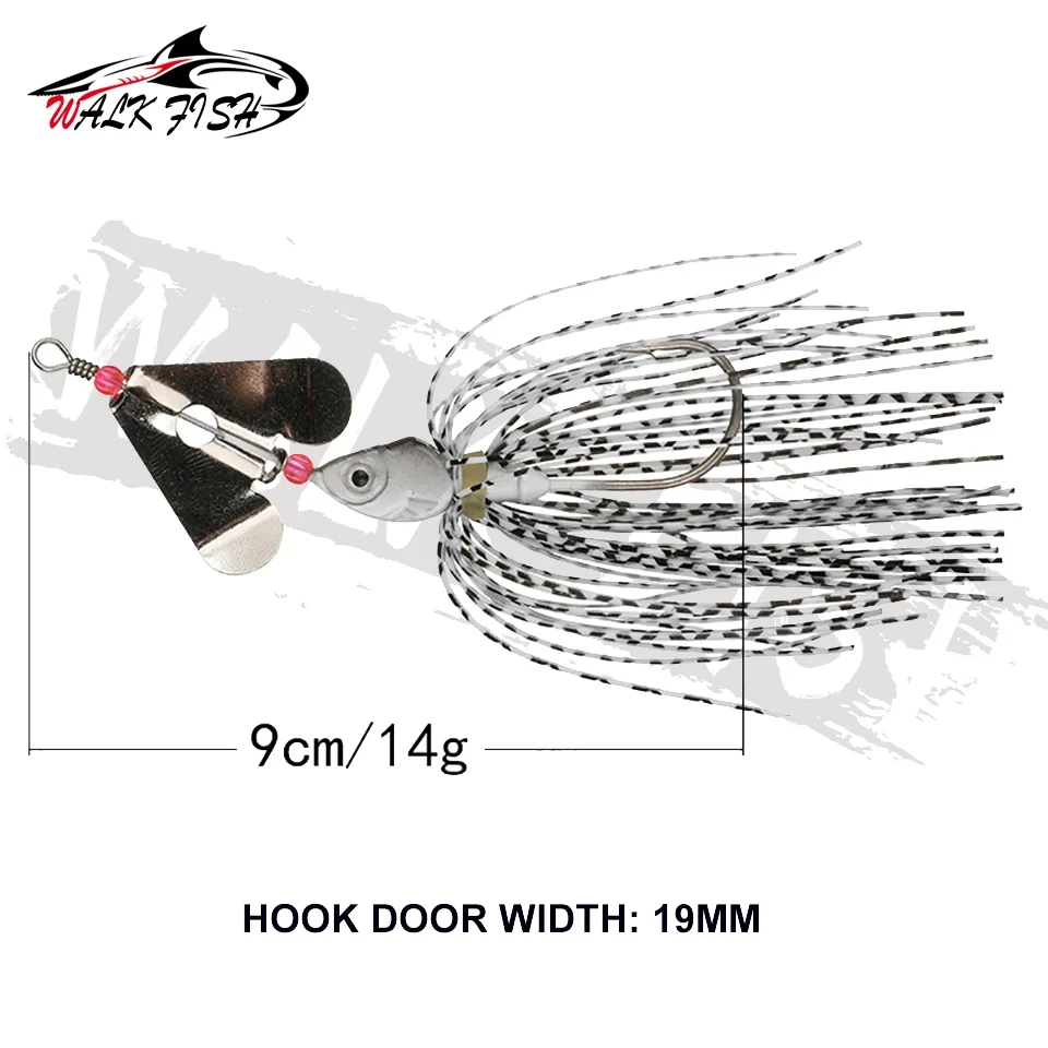 WALK FISH-señuelo de pesca Artificial, cebo giratorio de 9cm y 14g, con lentejuelas de Metal, para aparejos de Lucio, 1 unidad - imagen 3