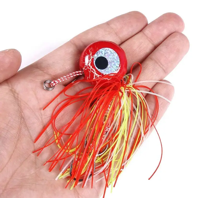 Tenya Tairaba Madai Jig señuelo de pesca Kabura plantillas de agua salada cabeza cebo faldas de goma pesca de lubina Artificial Billfish Wahoo Mahi