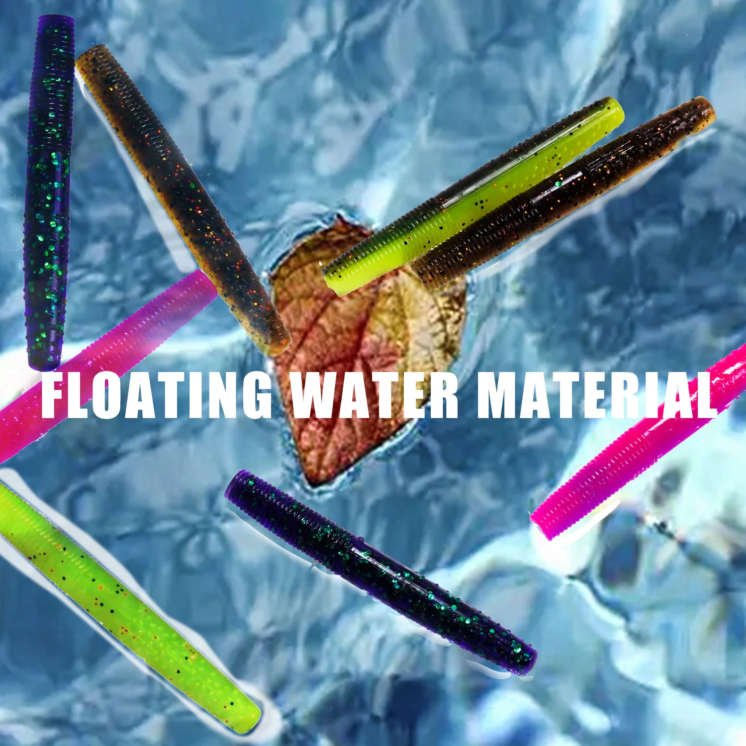 SAMOLLA-señuelo para pesca de lubina, gusanos flotantes, cebo Artificial de plástico suave, aparejo loco Ned, Tpe, flotante, sin peso, Leurre Souple Wobble - imagen 5