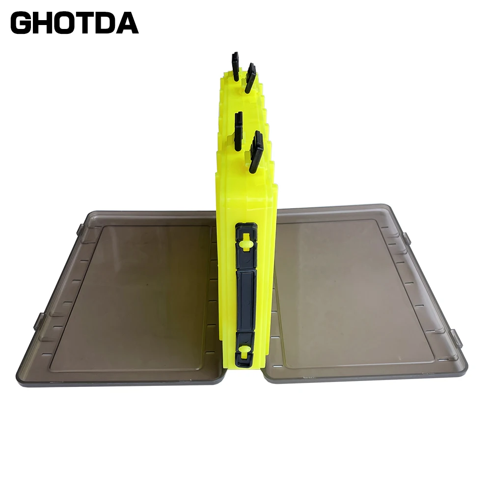 GHOTDA-caja de Señuelos de Pesca, almacenamiento de accesorios de doble cara, alta resistencia, 10/12 compartimentos - imagen 5