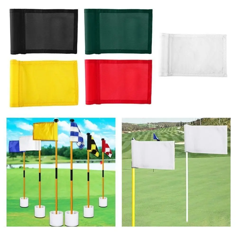 Banderas verdes portátiles de Color sólido para Golf, suministros para deportes al aire libre, bandera de práctica de Golf, bandera monocromática de nailon duradero - imagen 2