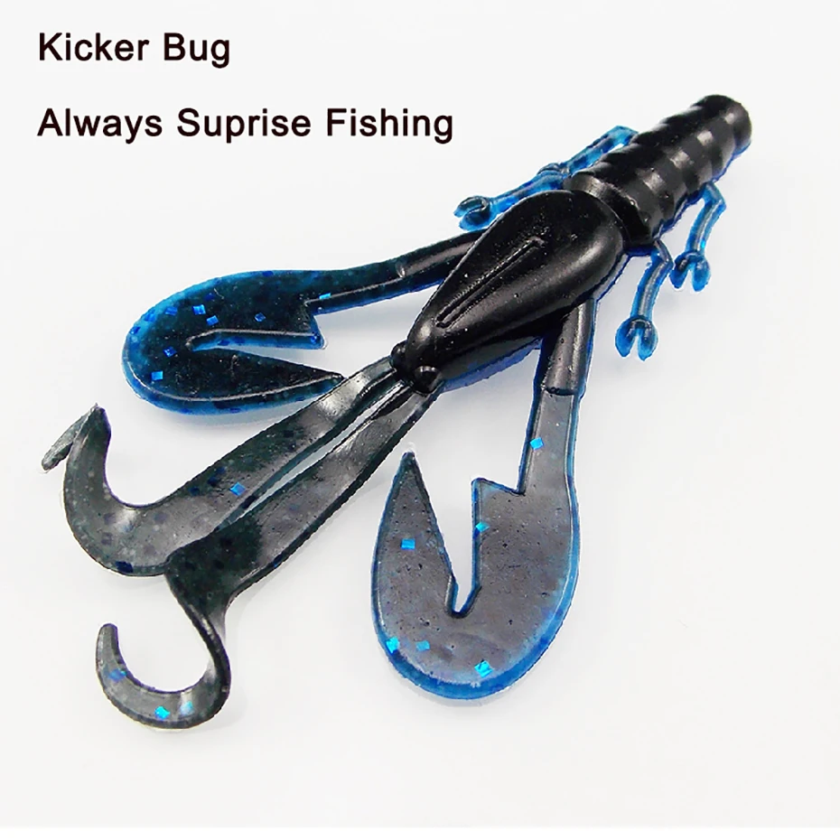 KESFISHING-Señuelos de Pesca Kicker Bug, cebos blandos de silicona Artificial, inyección explosiva de aroma, 9cm - imagen 3