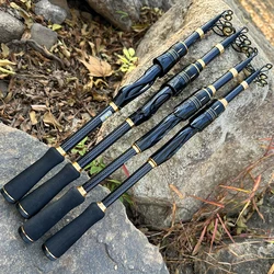 Caña de pescar telescópica fibra carbono 1,8-2,1 m – Alta resistencia