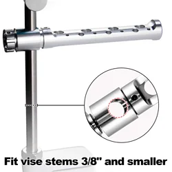 Barra de aluminio para atado de moscas – Soporte compatible con torno