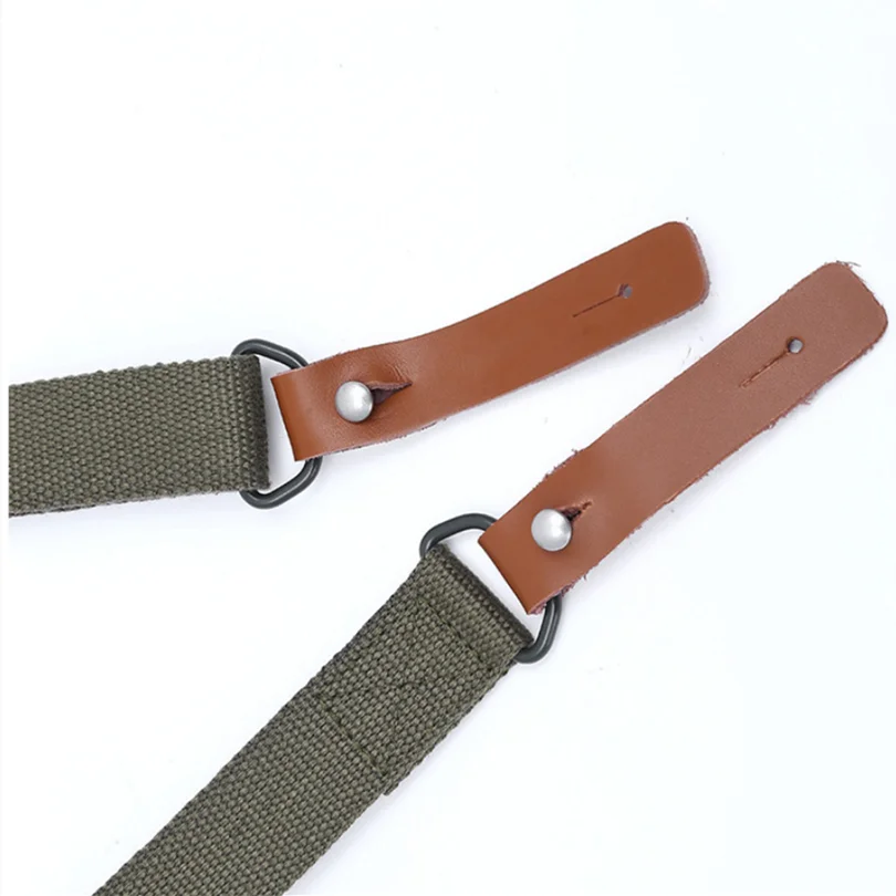 Original arma Sling Airsoft militar caza tiro cuero ajustable dos puntos táctico AK Rifle Correa cinturón de supervivencia al aire libre - imagen 2