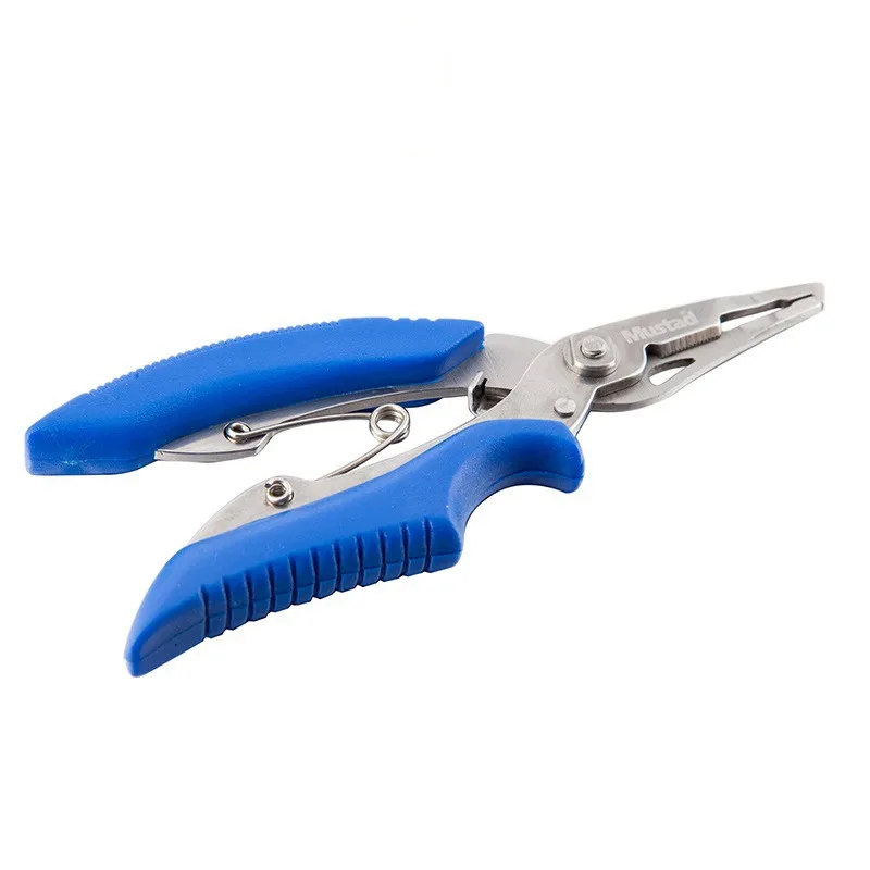 Alicates de pesca multifuncionales Mustad MTB007, tijera, línea trenzada, cortador de señuelos, removedor de anzuelos, acero inoxidable ligero - imagen 5