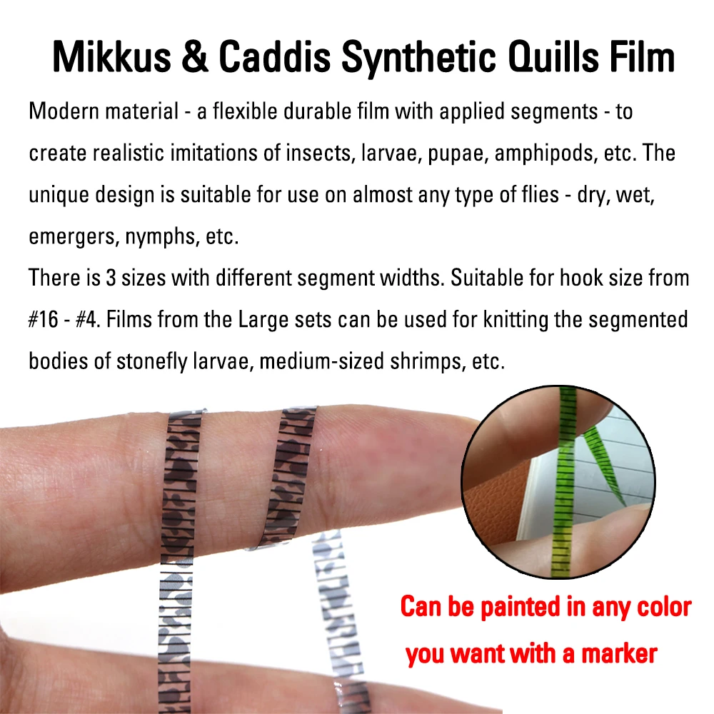 ICERIO-cinta elástica para envolver el cuerpo, película de filigrana sintética de 2,5mm, 3mm, 4mm, Mikkus y Caddis - imagen 2