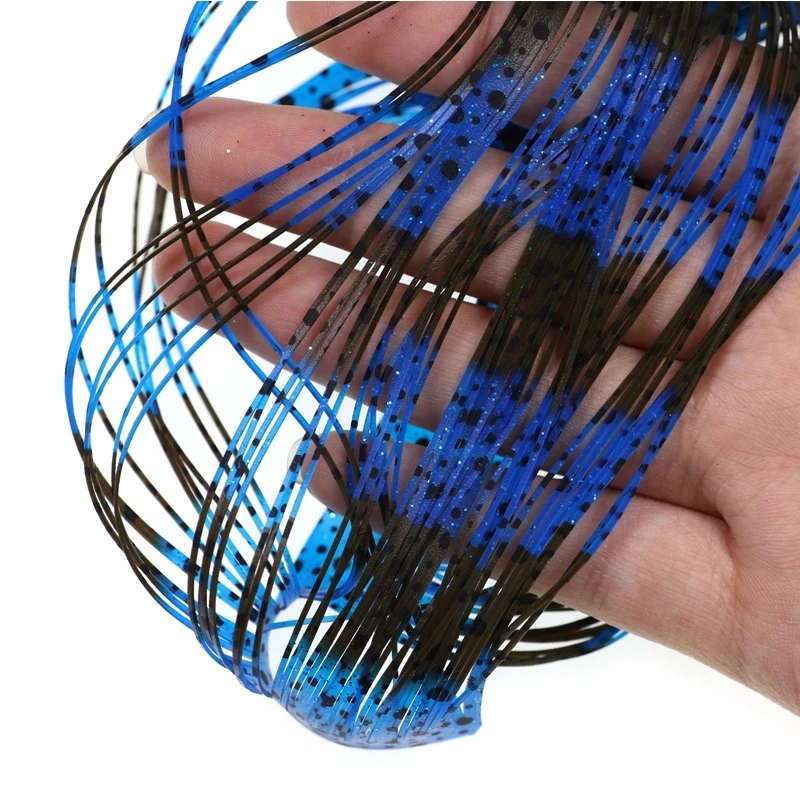 Wifreo-falda de goma de silicona con capas, Material de falda de pierna de goma para Spinnerbaits, Buzzbaits y plantilla de cuchara, señuelo para pesca en agua salada, mosca - imagen 4