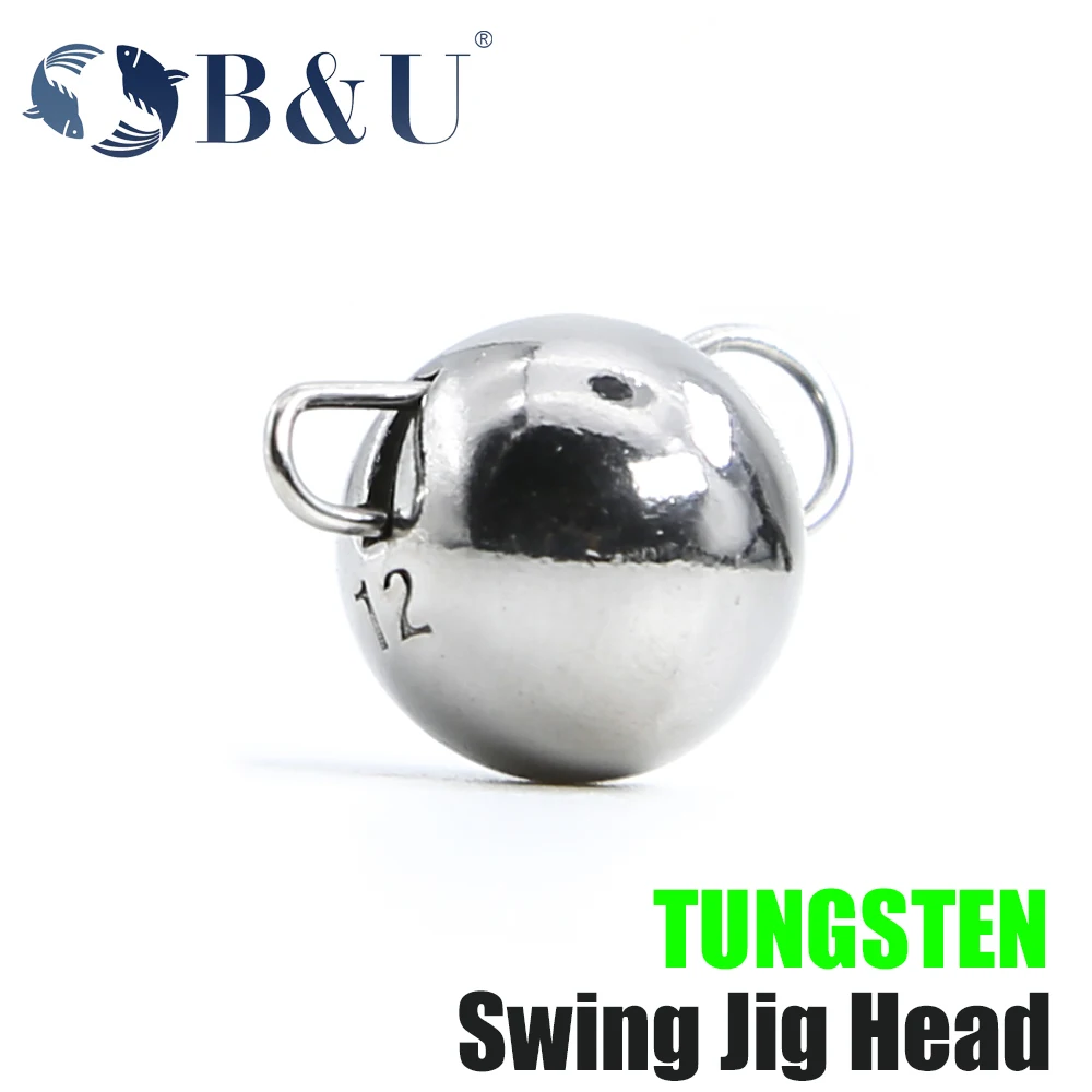 B & U tungsteno 2g 3g 4g 5g 6g 7g 12g 14g cabezal de anzuelo oscilante peso de aguas profundas cebos de señuelo suave para aparejos de pesca accesorios de pesca
