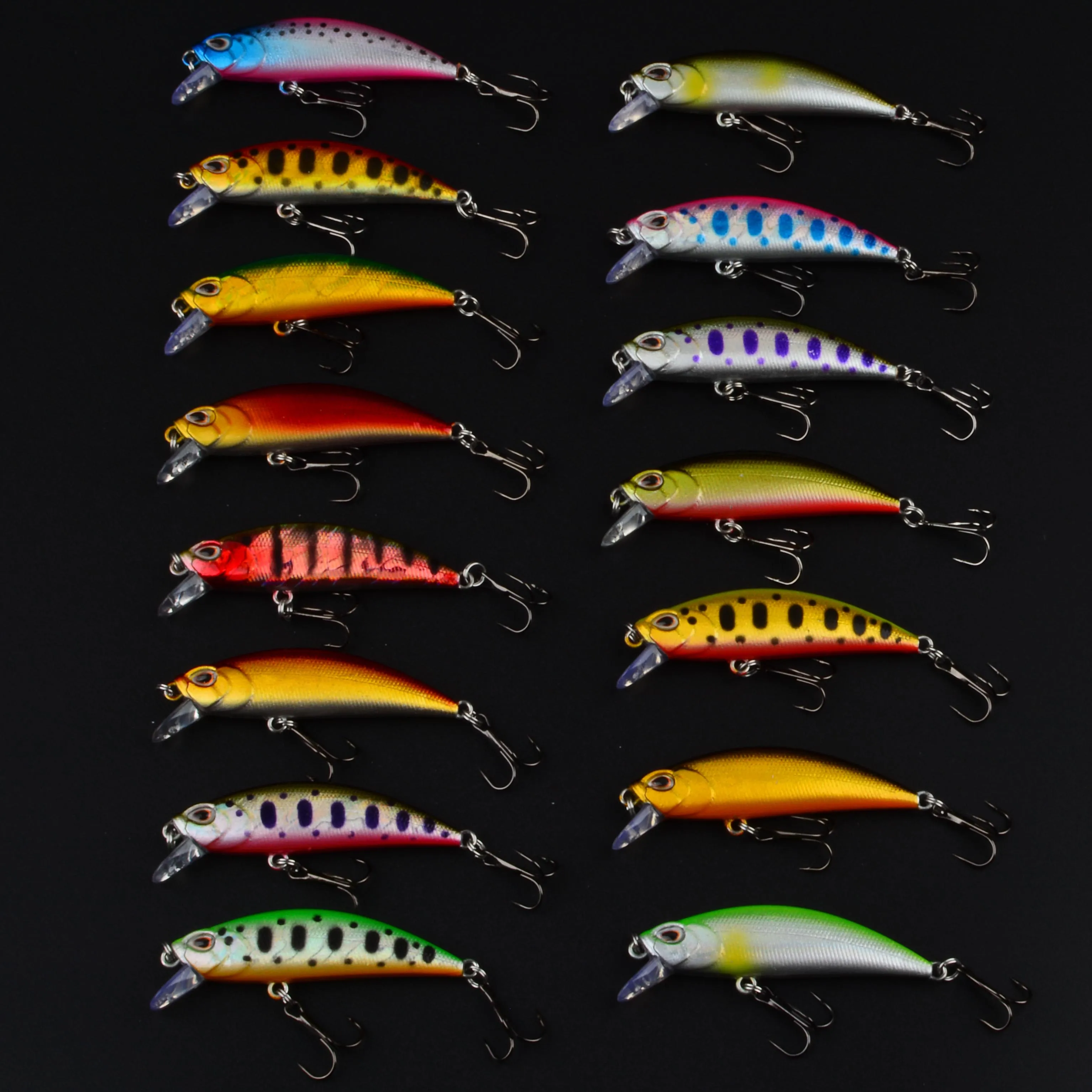 Señuelos Minnow con ojos 3D – Wobbler de plástico duro para lubina - imagen 4
