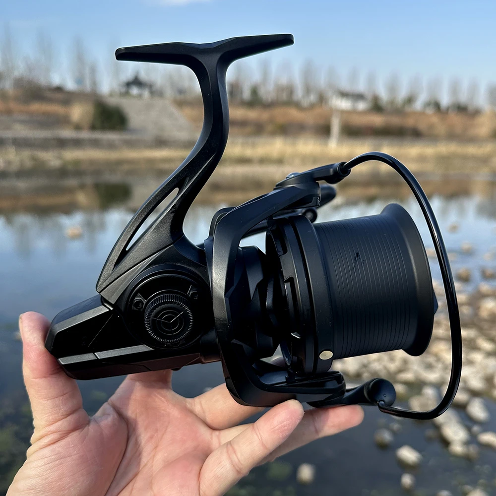 Carrete de pesca de alta velocidad, relación de engranaje 4,8:1, mango de Metal de tacto suave, arrastre máximo 20kg14000/12000/10000/9000/8000, carrete giratorio opcional - imagen 2