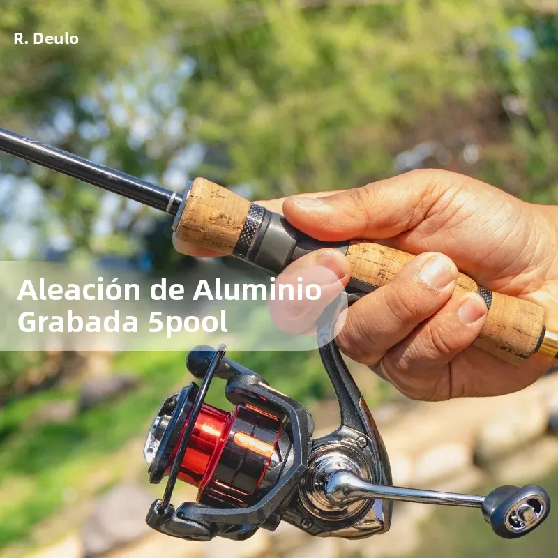 Carrete Giratorio Deukio CNC 4+1BB – Metal para pesca en mar y río - imagen 3