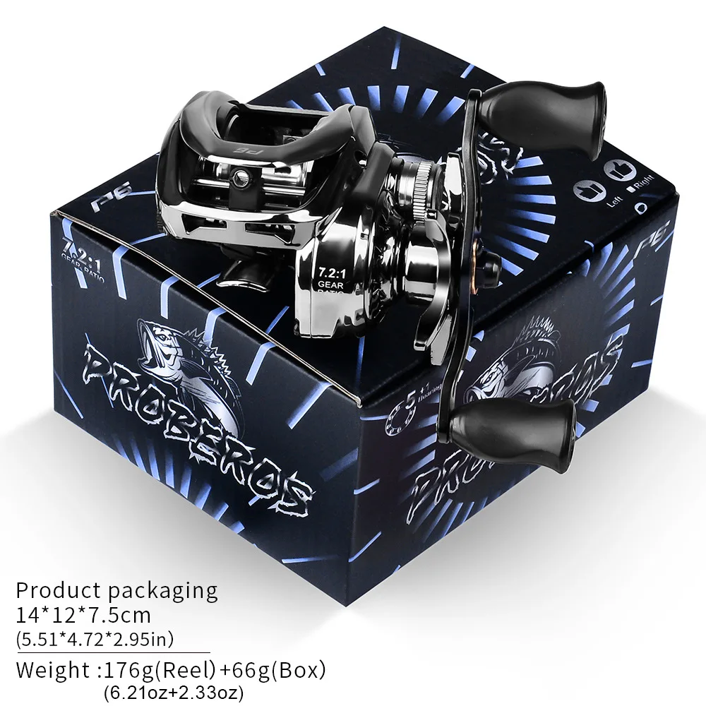 Carrete Luya Water Drop 7.2:1 Lanzamiento largo 5+1BB con alarma - imagen 5