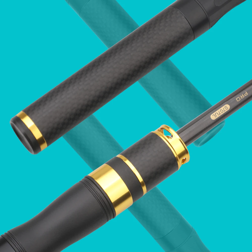 ROLLFISH UL Caña de pescar liviana de fibra de carbono de viaje telescópica portátil para lubina, panfish y agua salada, incluye línea de PE de 100 m - imagen 4