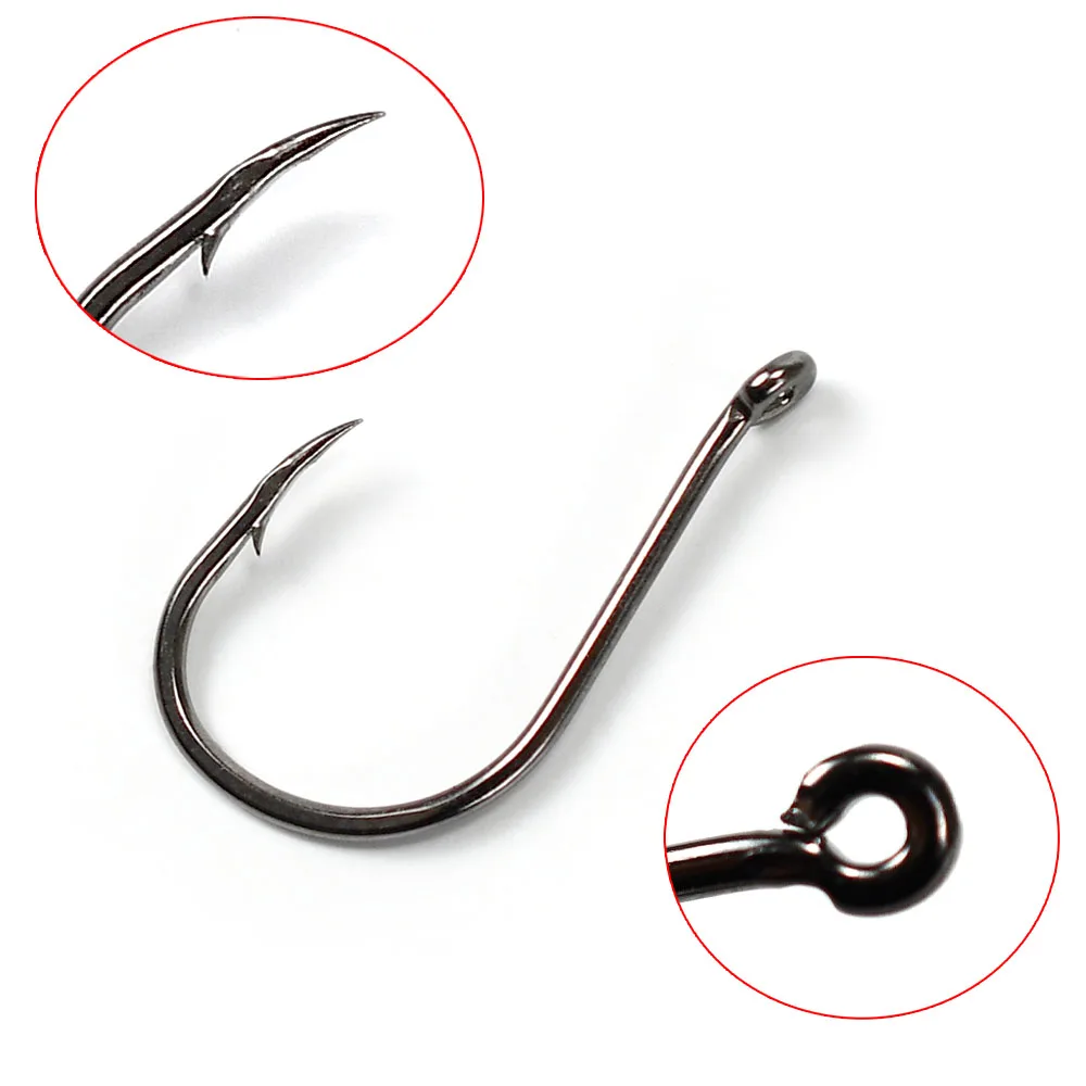 Anzuelos con púa de acero al carbono – Alta resistencia para pesca - imagen 3
