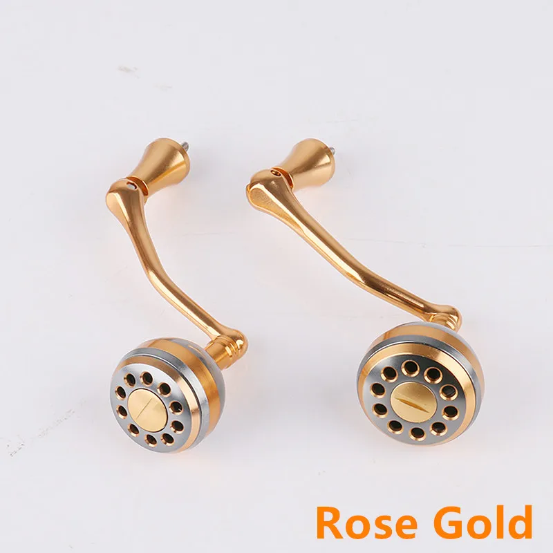 Mango de carrete de pesca dorado rosa, mango de carrete de aleación de aluminio de repuesto, brazo basculante, agarre de aparejos de pesca para accesorio de rueda - imagen 5