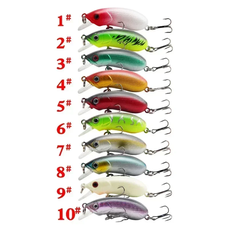 5 uds Mini Wobblers Crankbait señuelo de Pesca para nadar 5,3 cm 7,8g láser Minnow cebo duro Artificial pesca de carpa falsa aparejos de Pesca lubina - imagen 3